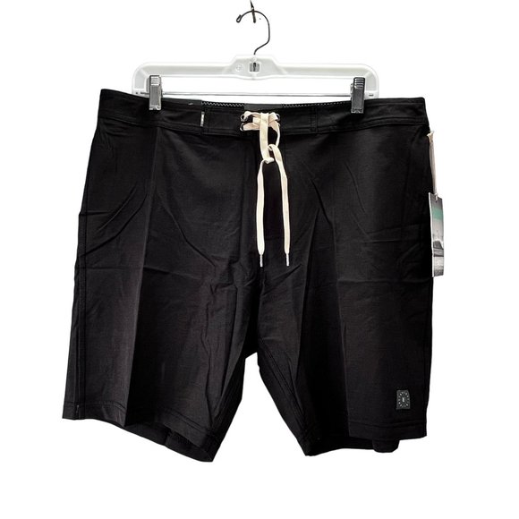 Linksoul Boardwalker Shorts Land or Sea size 36 Men Black Golf Swim Zip Fly NWT